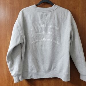 BOGO Wilo The Label Wellness Club Crewneck Sweatshirt Heathered Gray Size Small